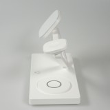 5 in 1 Magnetische Ladestation 15W Wireless Charging mit MagSafe - Touch Control - LED Nachtlicht - Weiss