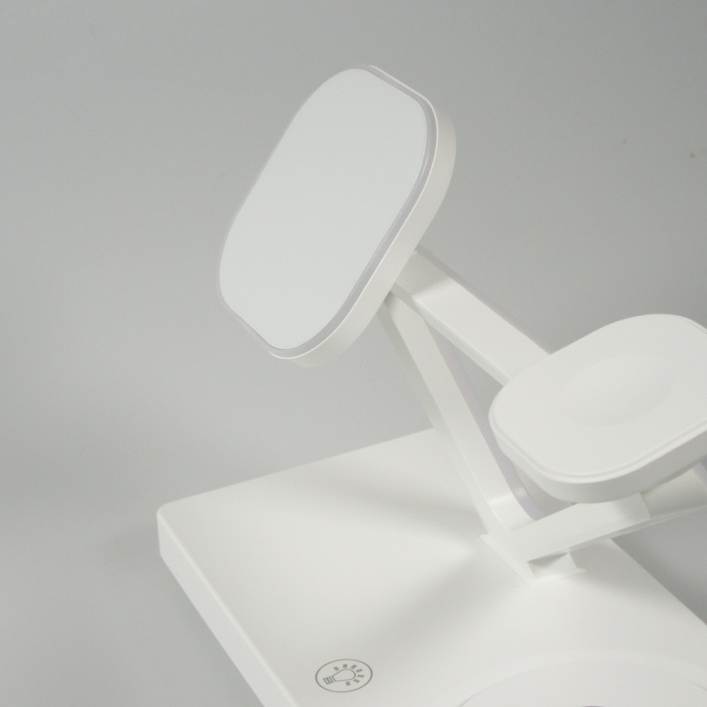 5 in 1 Magnetische Ladestation 15W Wireless Charging mit MagSafe - Touch Control - LED Nachtlicht - Weiss