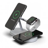 5 in 1 Magnetische Wireless Ladestation für iPhone - Apple Watch, AirPods inkl. LED Lampe - Schwarz