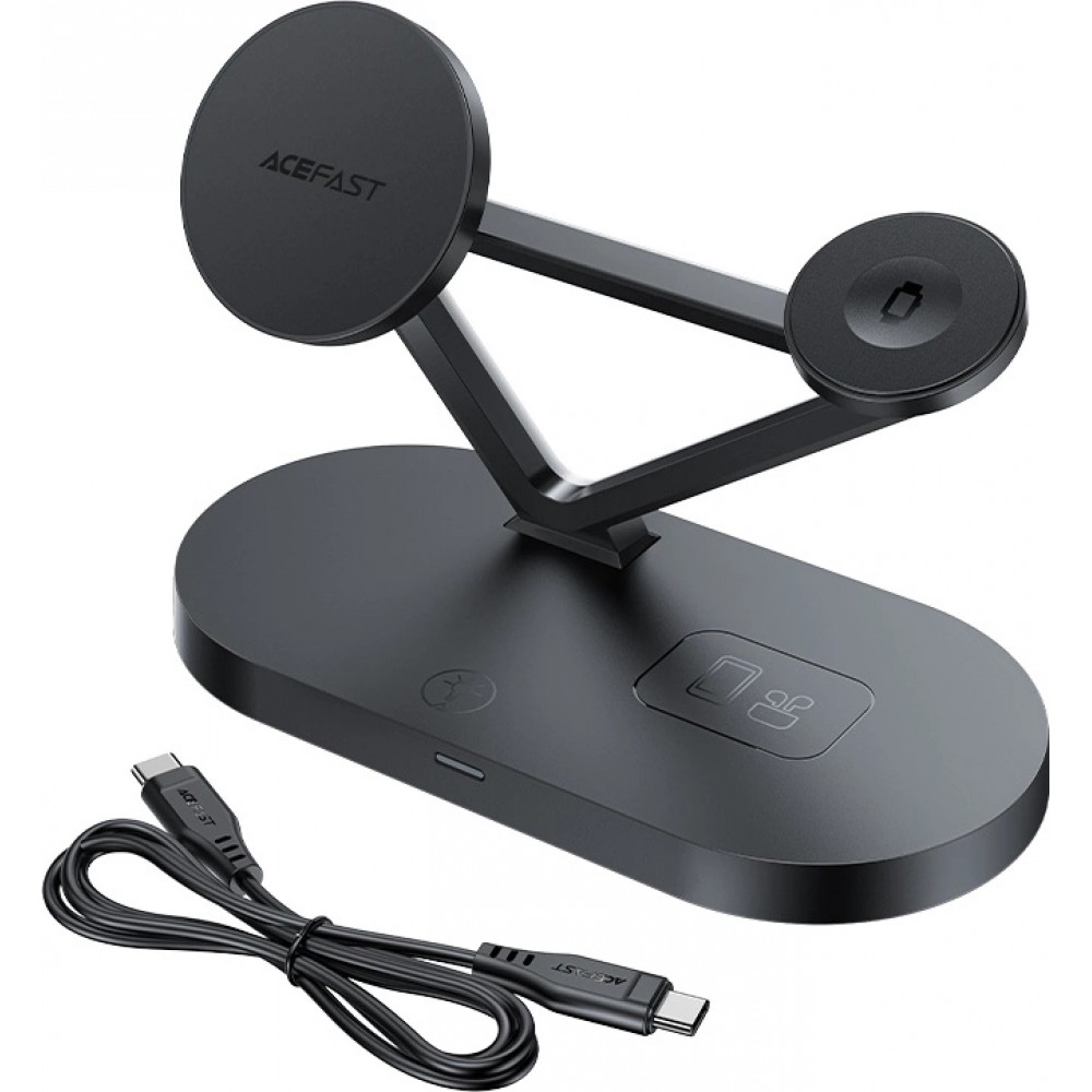 Acefast Qi 15W Drahtlose Ladestation für iPhone / Apple Watch / AirPods mit MagSafe - Schwarz