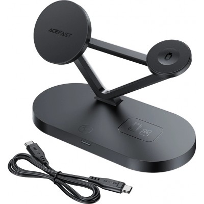 Station de charge sans fil Qi 15W Acefast pour iPhone / Apple Watch / AirPods avec MagSafe - Noir