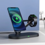 Acefast Qi 15W Drahtlose Ladestation für iPhone / Apple Watch / AirPods mit MagSafe - Schwarz