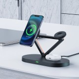 Acefast Qi 15W Drahtlose Ladestation für iPhone / Apple Watch / AirPods mit MagSafe - Schwarz