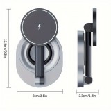 Ladestation 15W faltbare magnetische 2in1 MagSafe Station für iPhone und AppleWatch - Grau