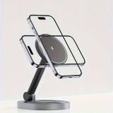 Ladestation 15W faltbare magnetische 2in1 MagSafe Station für iPhone und AppleWatch - Grau