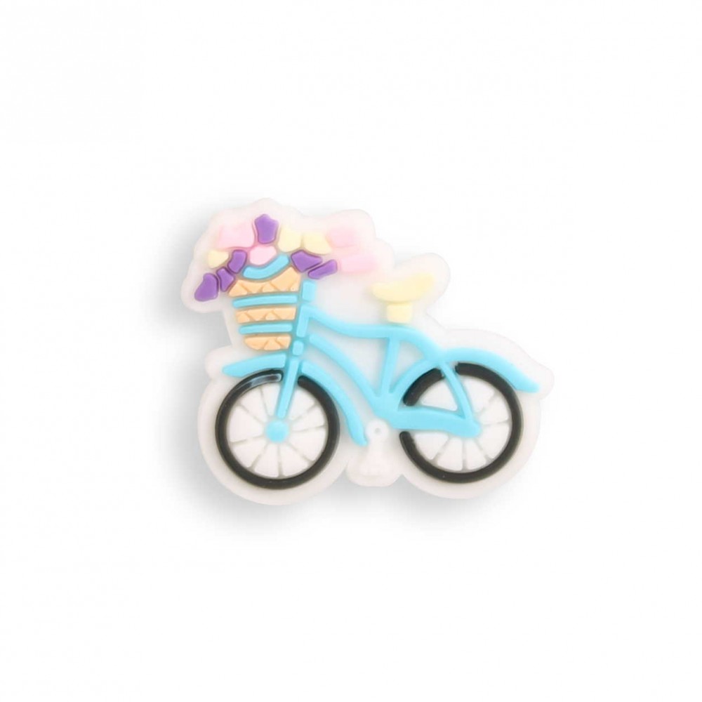 Charm bijou 3D pour coque avec trous style Crocs - Blue Bycicle