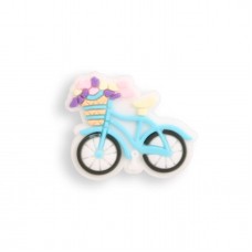 Charm bijou 3D pour coque avec trous style Crocs - Blue Bycicle