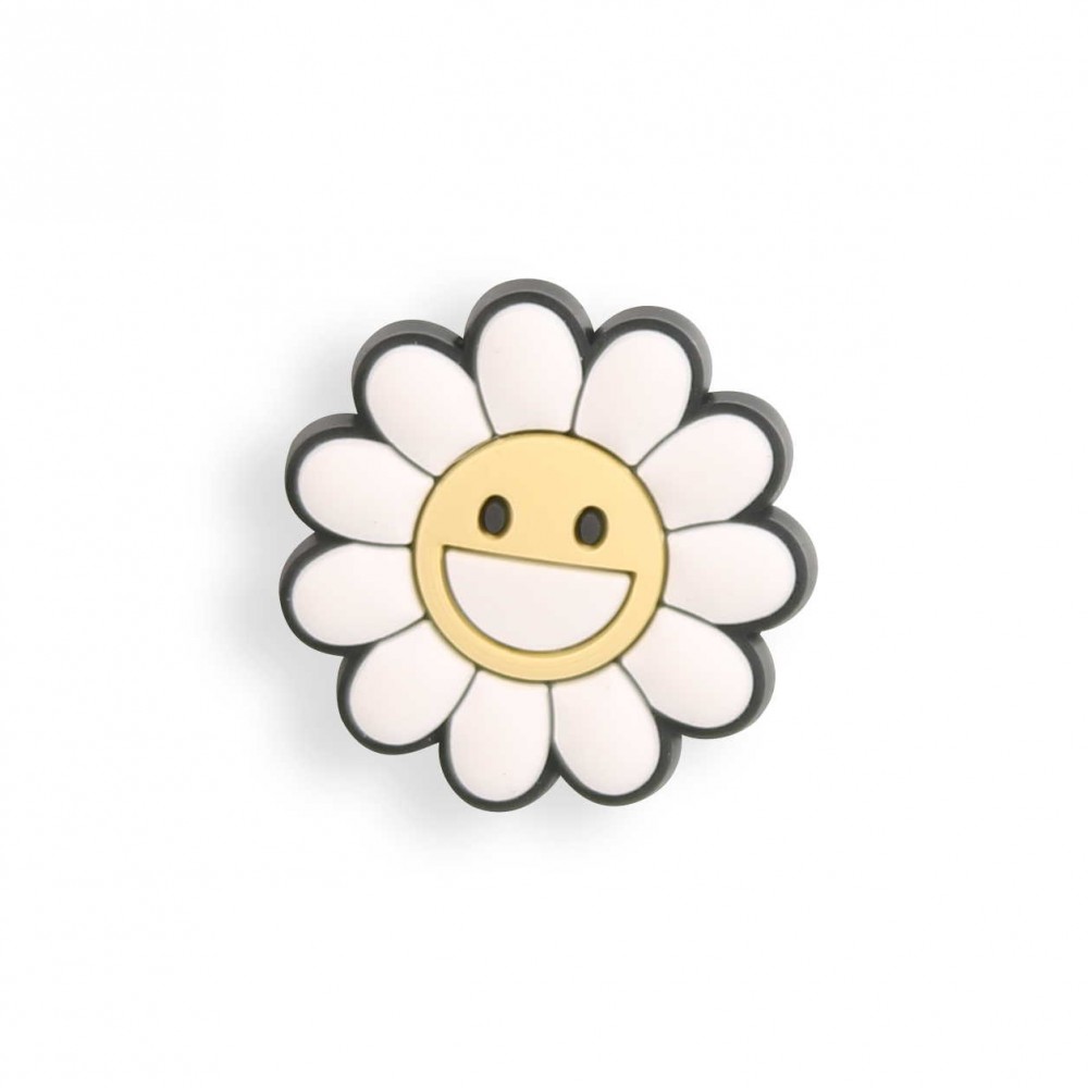 Charm bijou 3D pour coque avec trous style Crocs - Happy Smiling Flower