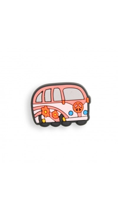 Charm bijou 3D pour coque avec trous style Crocs - Hippie Bus 2