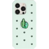 Charm bijou 3D pour coque avec trous style Crocs - Lovely Cactus