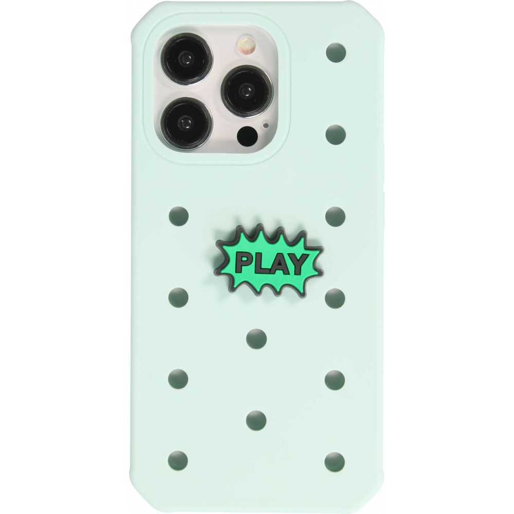 3D-Schmuck Charm für Silikonhülle mit Löcher im Crocs-Stil - PLAY Comic Sign