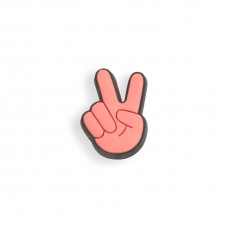 Charm bijou 3D pour coque avec trous style Crocs - Peace Hand Sign