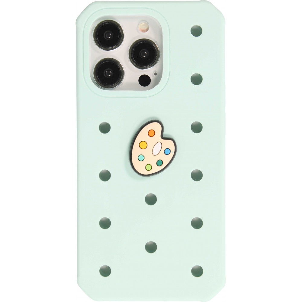 Charm bijou 3D pour coque avec trous style Crocs - Plate of paint