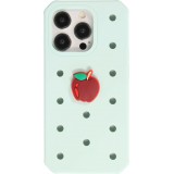 Charm bijou 3D pour coque avec trous style Crocs - Red Apple