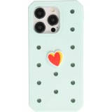 Charm bijou 3D pour coque avec trous style Crocs - Red Shiny Heart