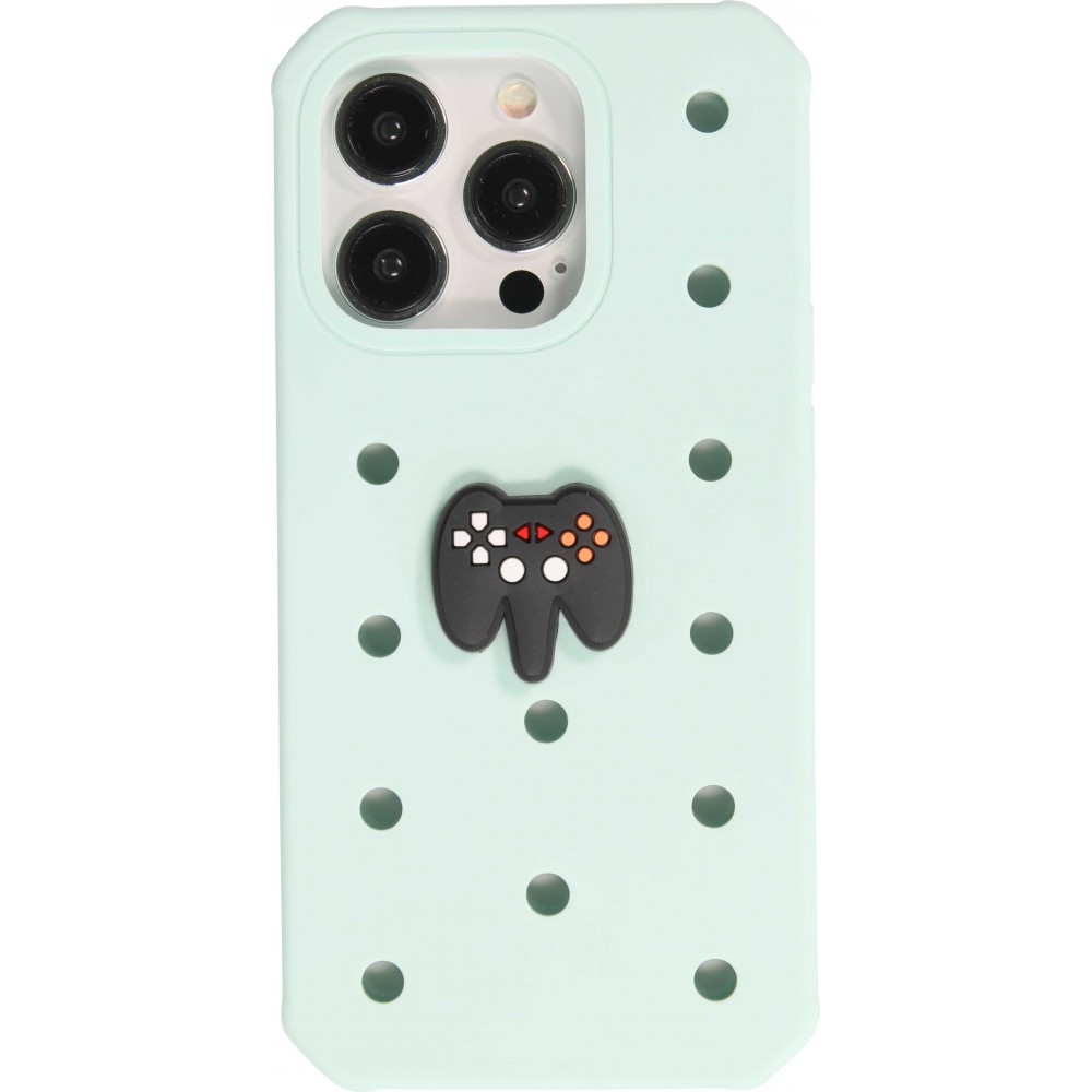 Charm bijou 3D pour coque avec trous style Crocs - Retro Game Controller
