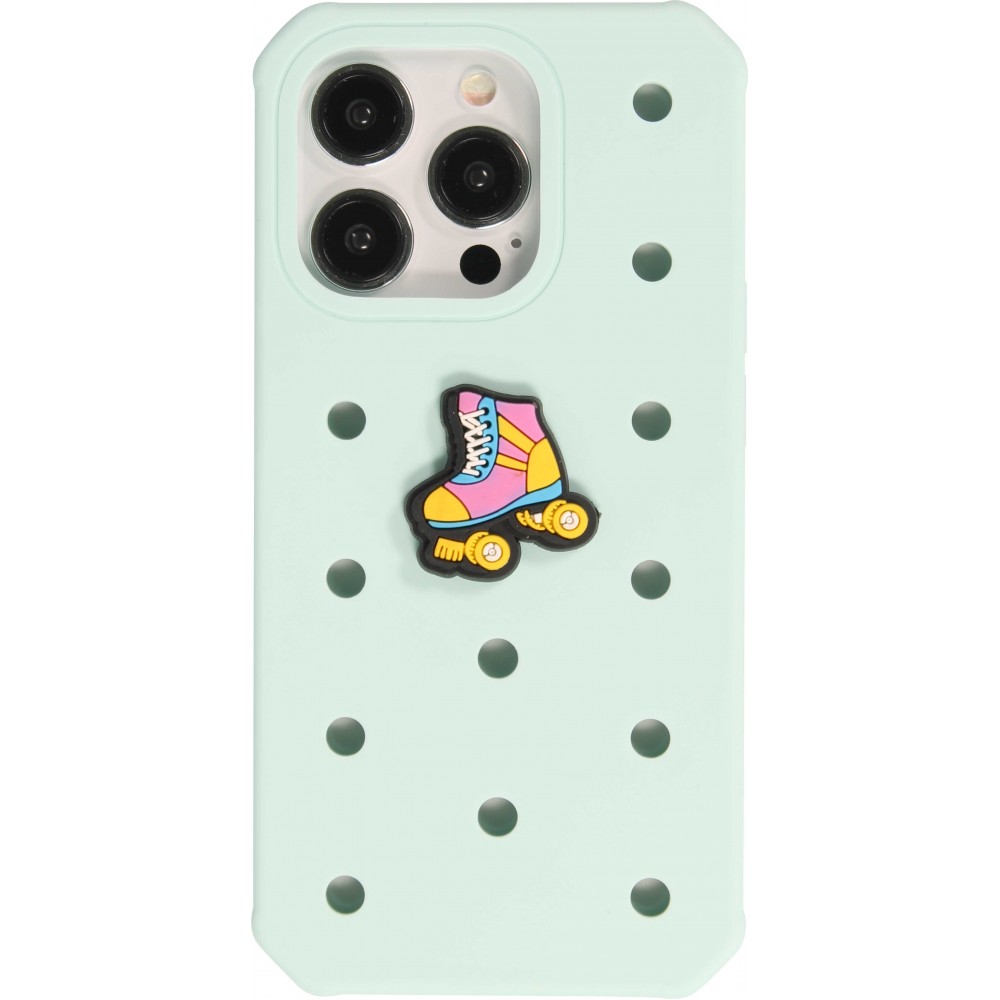 Charm bijou 3D pour coque avec trous style Crocs - Vintage Retro Roller