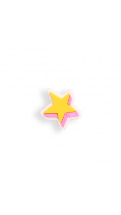 Charm bijou 3D pour coque avec trous style Crocs - Yellow Star
