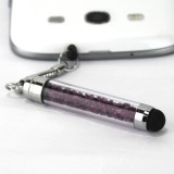 Universal präzisions Stylus Crystal - Touch-Pen für Smartphone Displays Touchscreens AUX-Stecker - Hellrosa