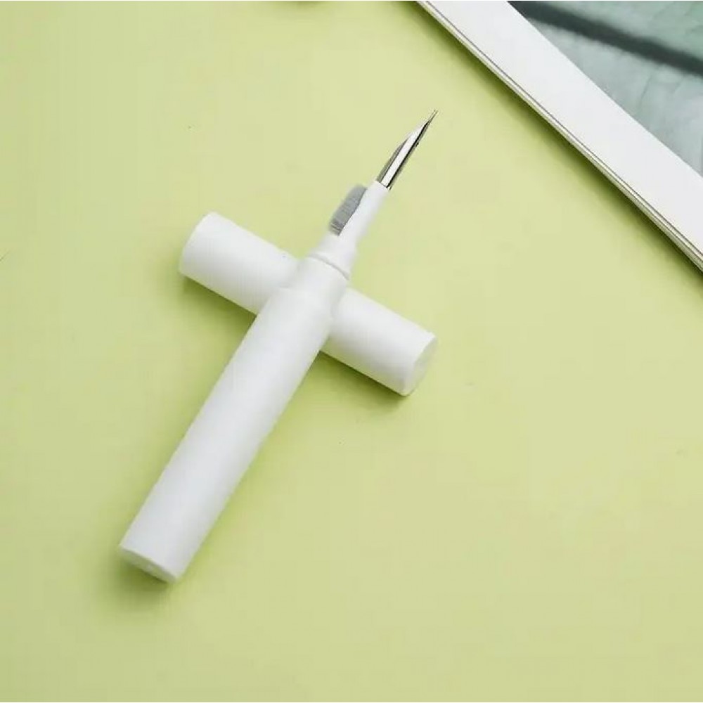Multi Reinigungs Stift 3 in 1 Werkzeug für Kopfhörer und Ladecase - Weiss