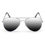 Sunglasses "For The Look" - Lunettes de soleil style Aviator avec protection UV - Argent