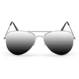 "For The Look" Sunglasses - Sonnenbrille in Aviator Style mit UV Schutz - Silber