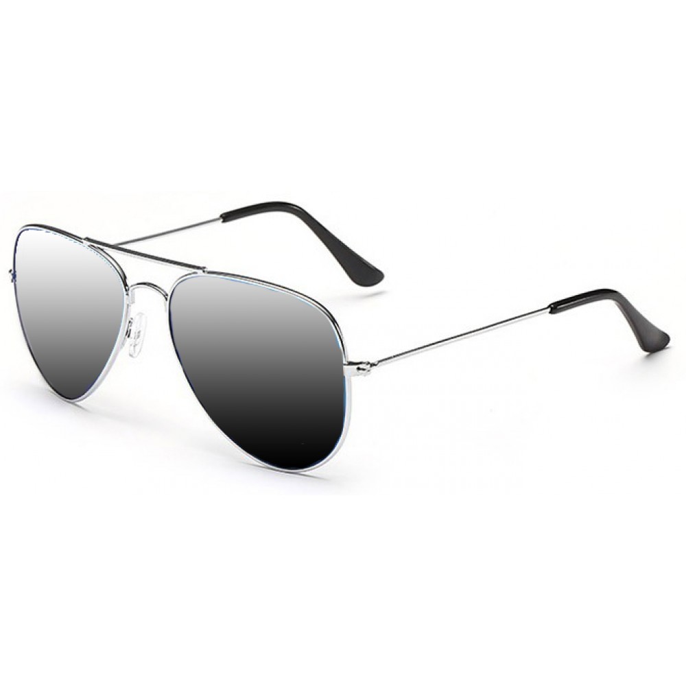 Sunglasses "For The Look" - Lunettes de soleil style Aviator avec protection UV - Argent