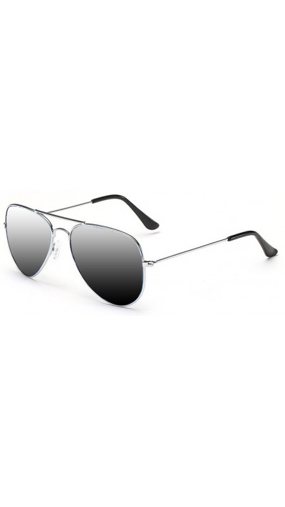 Sunglasses "For The Look" - Lunettes de soleil style Aviator avec protection UV - Argent