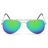 "For The Look" Sunglasses - Sonnenbrille in Aviator Style mit UV Schutz - Grün