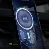 MagSafe Smartphone Halterung 15W für Fahrzeug Ventilation Cyberpunk Design - Transparent