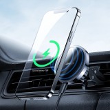 Joyroom Auto Magnetischer Halter Qi Drahtlos Induktiver Ladegerät 15W MagSafe Kompatibel für iPhone JR-ZS240 - Schwarz