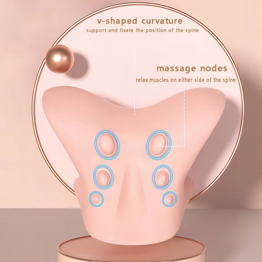 Support cervical pour la relaxation locale et le massage des cervicales en plastique rigide - Bleu