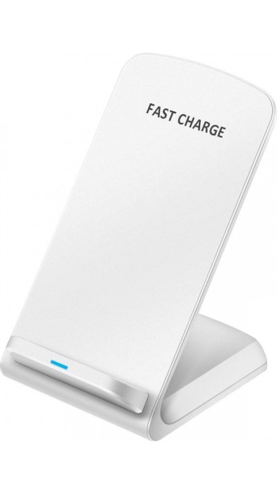 Support universel sans fil pour smartphone QI - Station de recharge wireless à charge rapide - Blanc