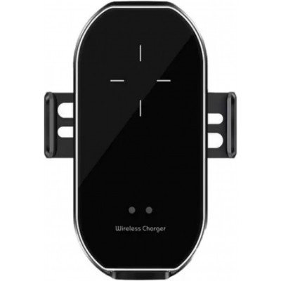 Support de téléphone 10W Qi high-tech pour voiture - Smart Sensor avec chargement sans fil - Argent