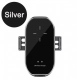 High-Tech Handyhalter 10W Qi fürs Auto - Smart Sensor mit Wireless charging - Silber