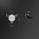Support de téléphone Gravity Ugreen LP130 40907 pour aération de voiture - Argent