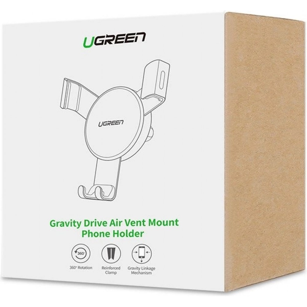 Support de téléphone Gravity Ugreen LP130 40907 pour aération de voiture - Argent