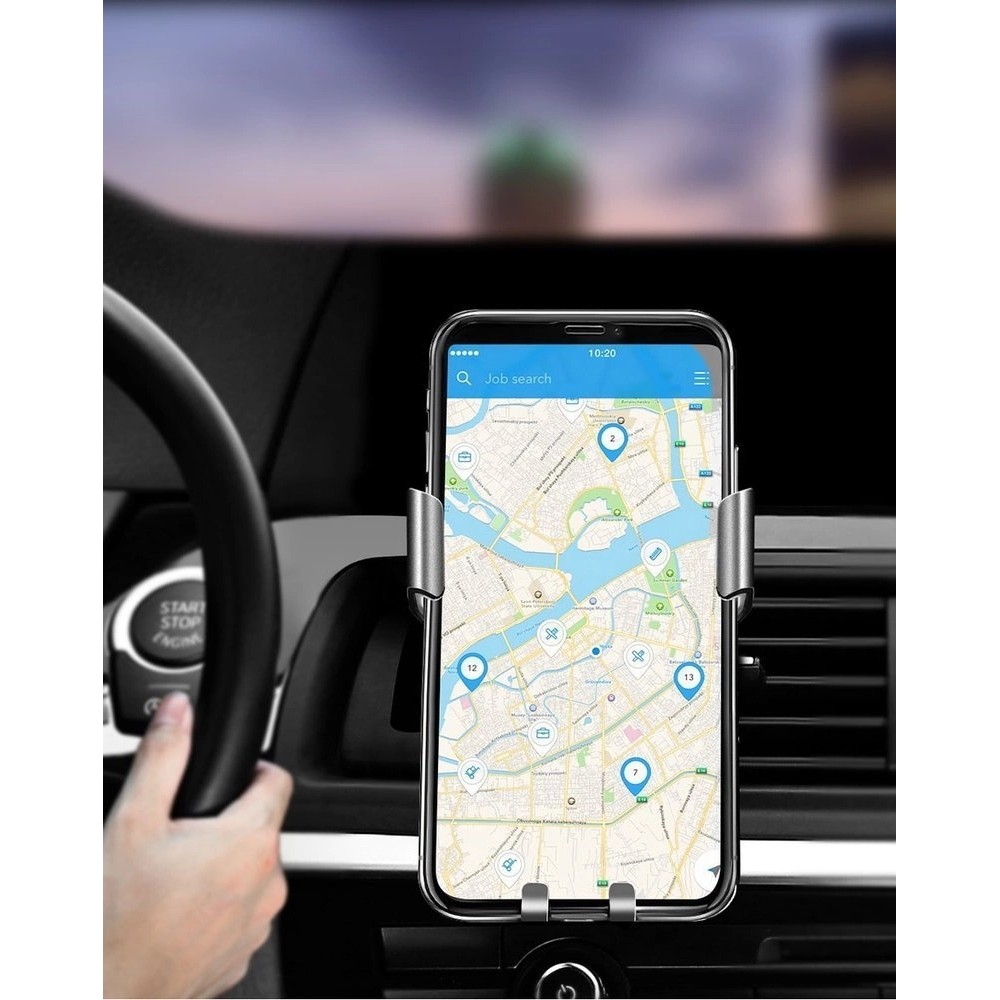 Support de téléphone Gravity Ugreen LP130 40907 pour aération de voiture - Argent