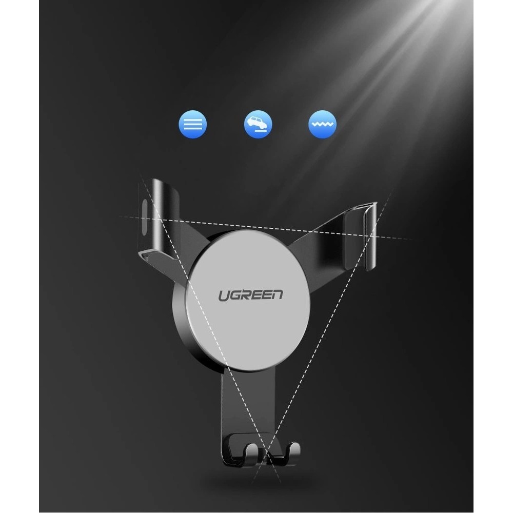 Support de téléphone Gravity Ugreen LP130 40907 pour aération de voiture - Argent
