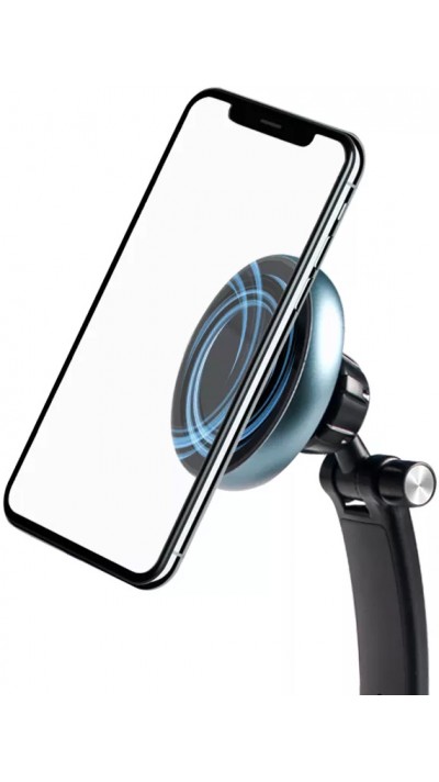 Support de téléphone voiture magnétique (MagSafe) rotatif avec ventouse extra-forte pour tableau de bord