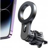 Support de voiture magnétique look carbon pour iPhone avec MagSafe Joyroom JR-ZS355 - Noir