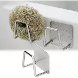 Support en acier inoxydable pour éponges et vaisselle pour évier, cuisine & salle de bains - Argent
