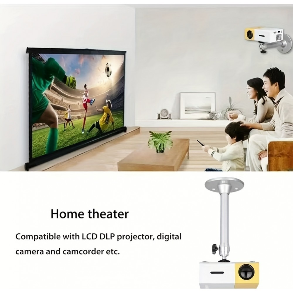 Support mural / plafond pour projecteur HY300 (ou autre) avec système de montage inclus