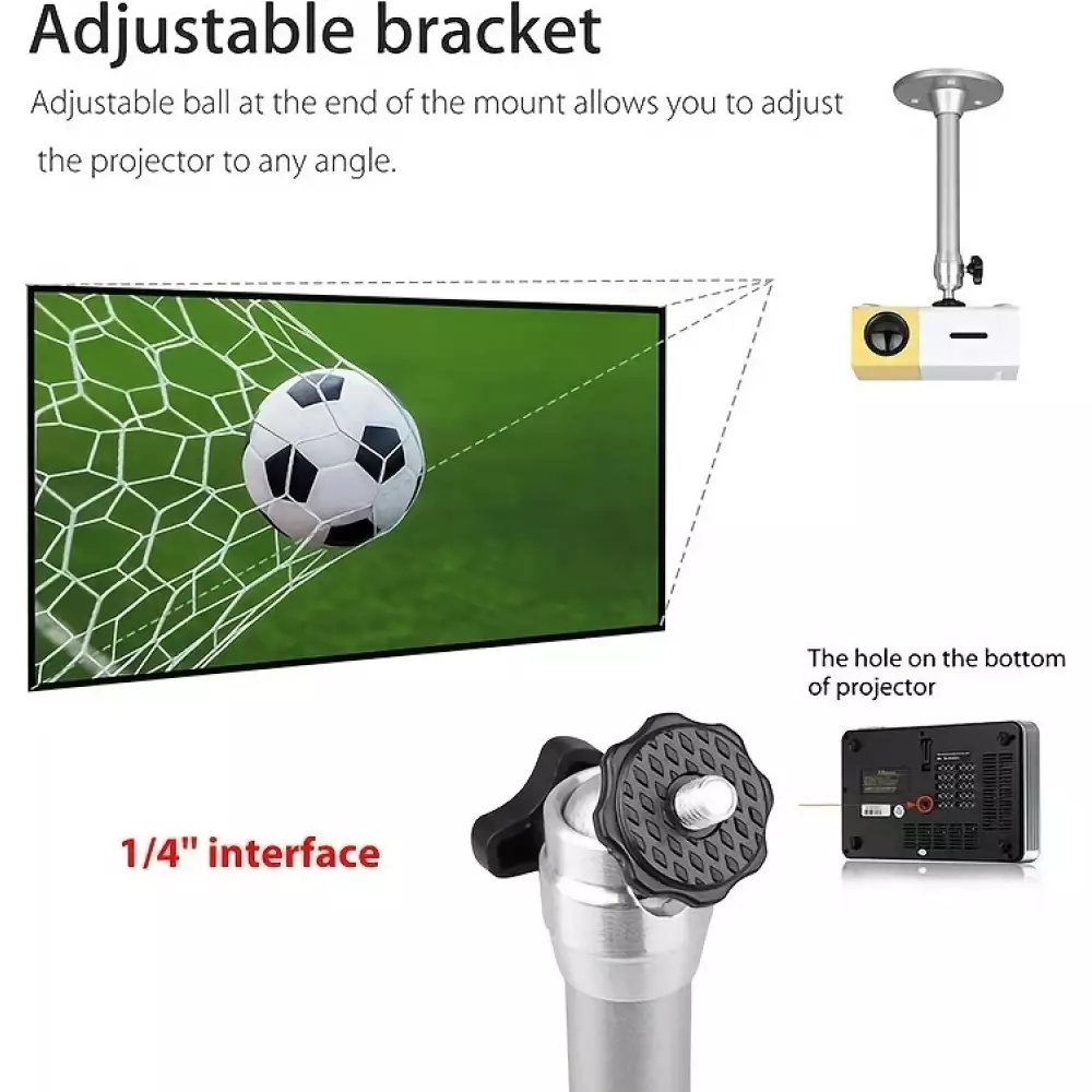 Wand- / Deckenhalterung für Projektor HY300 (oder andere) mit integriertem Montagesystem