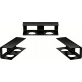 Support ordinateur portable discret à fixer sous le bureau avec vis (universel, taille adaptable) - Noir