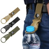 Support portable - Porte-bouteille universel pour les voyages et les randonnées avec clip de fixation - Kaki