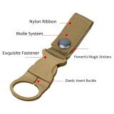 Support portable - Porte-bouteille universel pour les voyages et les randonnées avec clip de fixation - Kaki