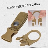 Support portable - Porte-bouteille universel pour les voyages et les randonnées avec clip de fixation - Kaki
