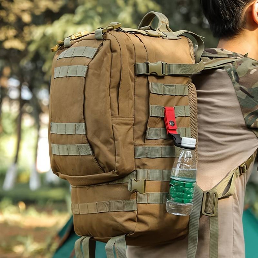 Support portable - Porte-bouteille universel pour les voyages et les randonnées avec clip de fixation - Kaki
