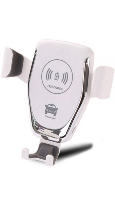 Wireless Smartphone Halterung Car Mount 10W Qi Universal Halterung Klammer- & Kleb Aufsatz - Weiss